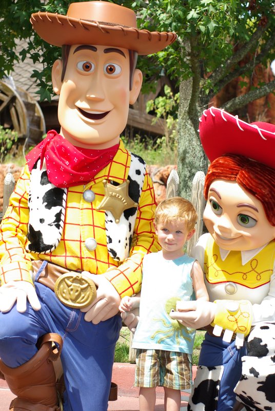 Lucas with Woody and Jesse