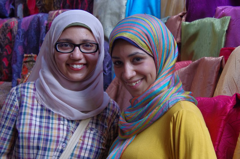 Girls shopping in Khan el-Khalili