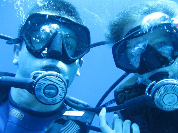 Nikki and me diving