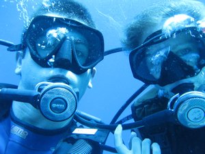 Nikki and me diving