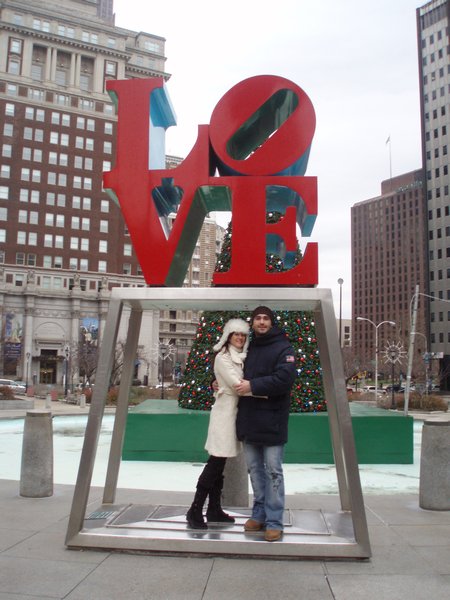 At the Love statue