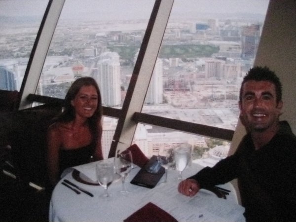 Our dinner at the Stratosphere Tower