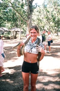 Nikki with a snake