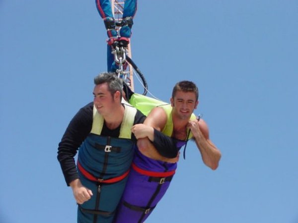 Me & Peter about to Skysurf
