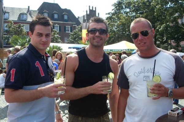 Zak, me and Jim drinking a Caipirnhia