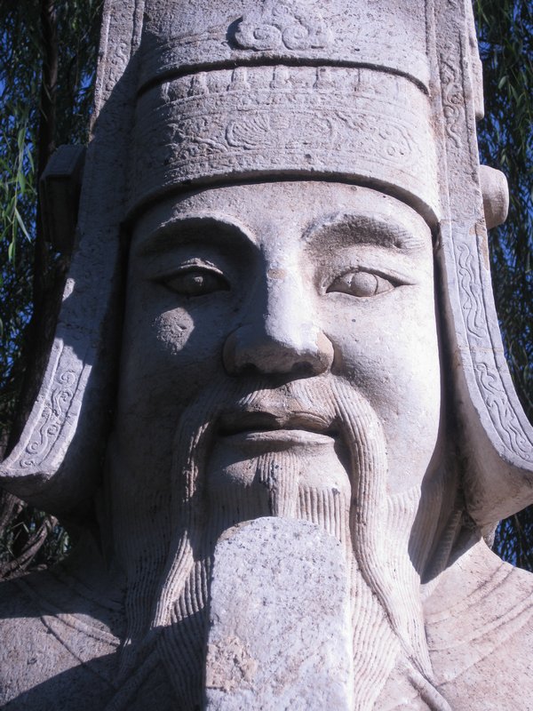 One of the statues along the walkway at the Ming Tombs
