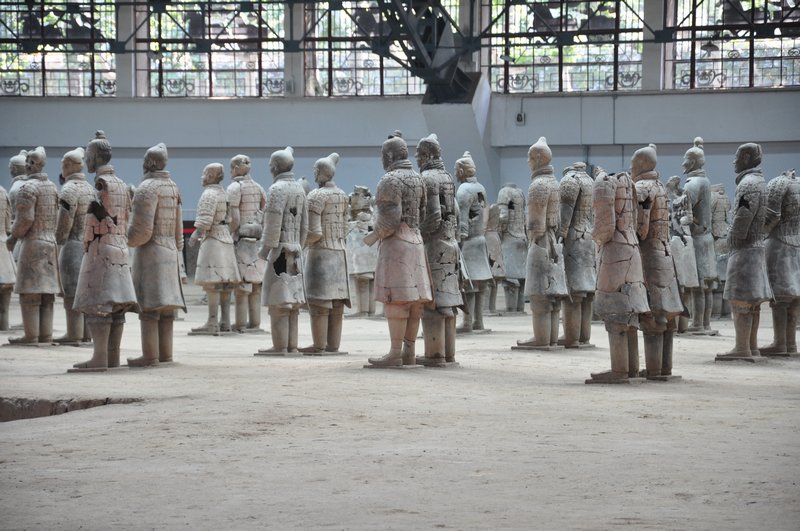 Terracotta Warriors near the back of the pit