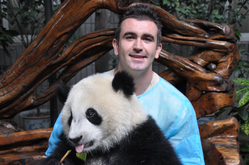 Me with a baby Panda