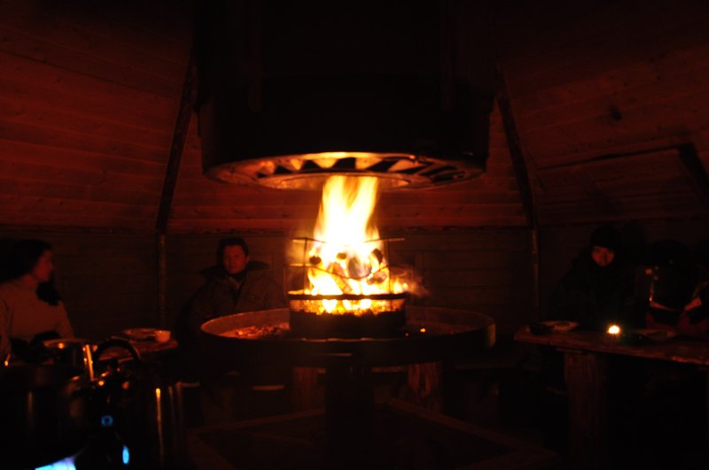 Inside the Sami hut