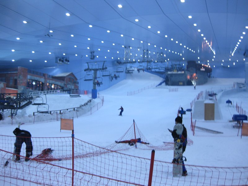 The indoor ski slope at The Mall of The Emirates.