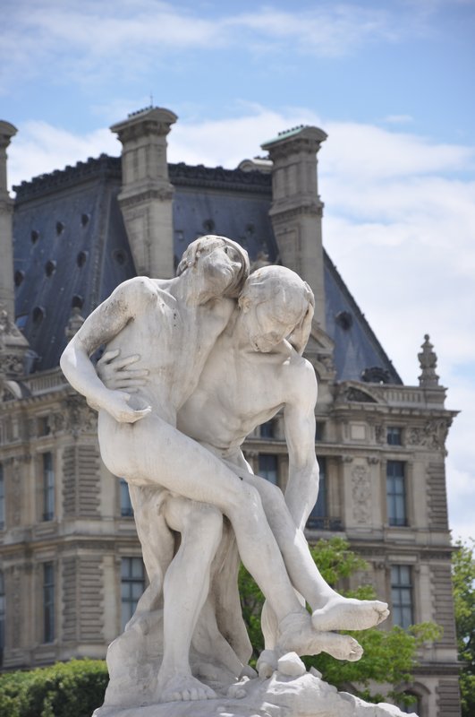A statue in the grounds of the Louvre