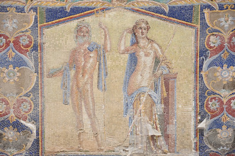 The most well preserved mosaic in Herculaneum.
