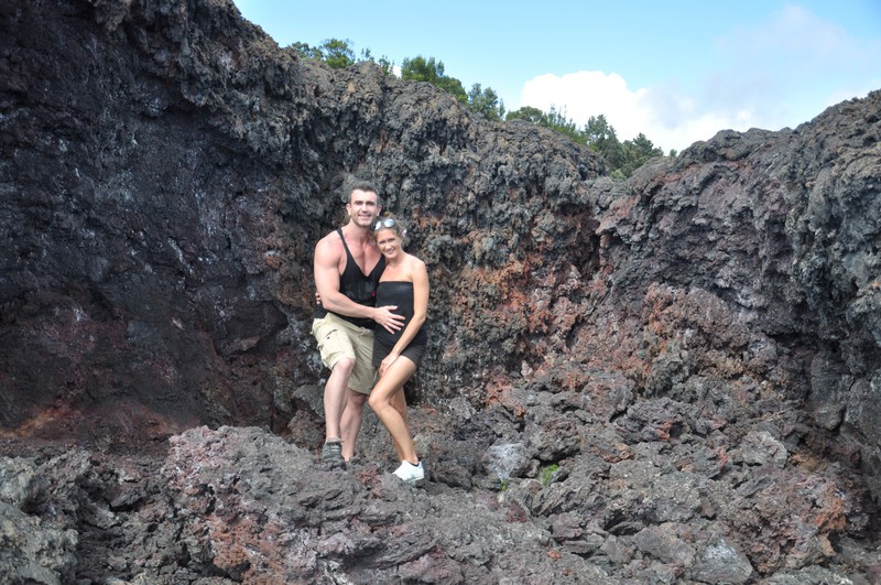 Me and Nikki in hardened lava