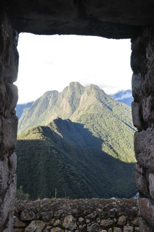 Looking out from inside Machu Picchu