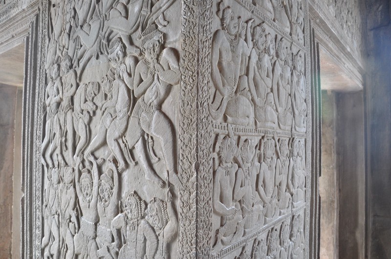 Detail inside Angkor Wat