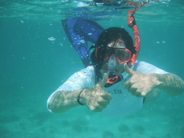 Shana snorkeling
