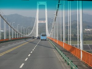 Bridge crossing the Yangtze River to dam