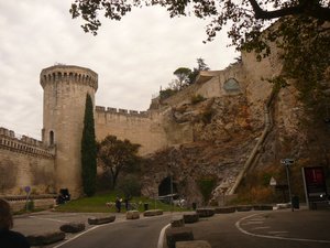The ramparts around medievil Avignon