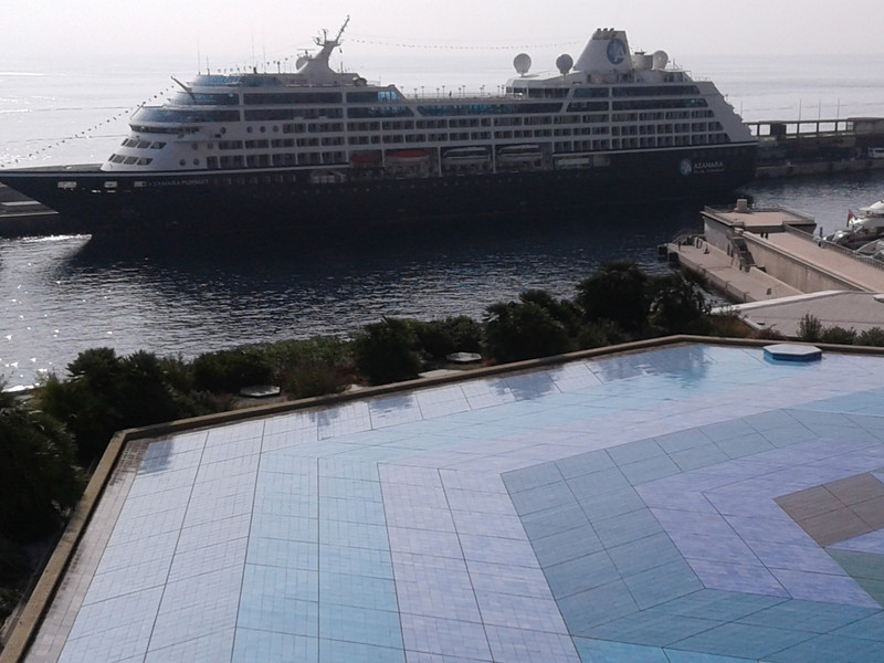 Cruise ship docked in Monaco