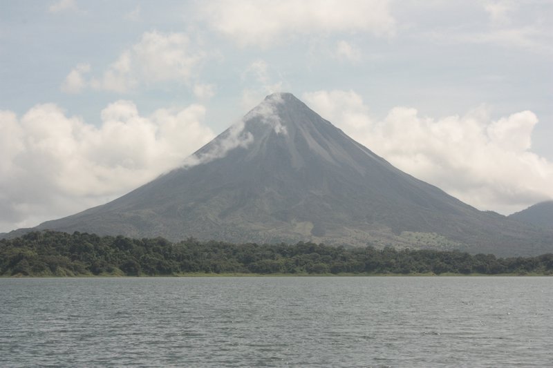 Arenal volcano from Arenal Lake
