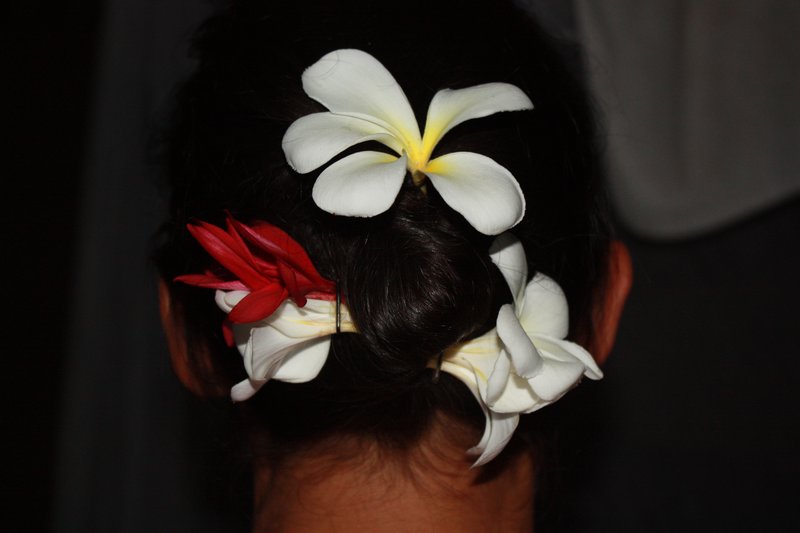 I loved doing my hair with fresh flowers