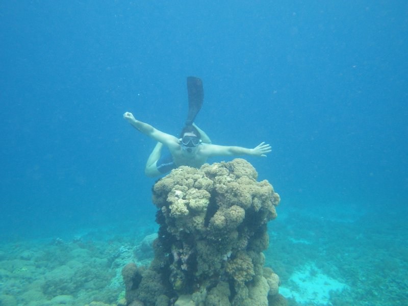 Me and a block of coral