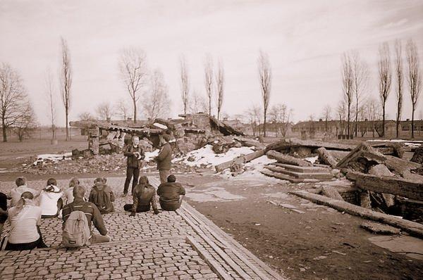Ruins of one of the destroyed gas chamber by the Nazis, attempting to erase all evidence