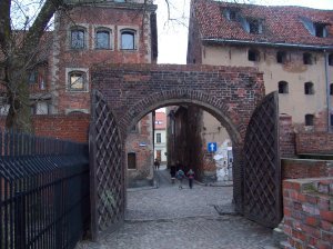 The entrance to what is left of the Teutonic Knights Castle