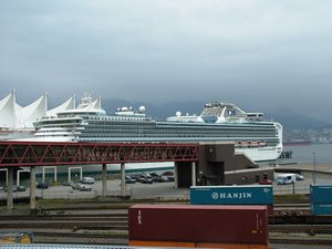 Cruise ship in waterfront