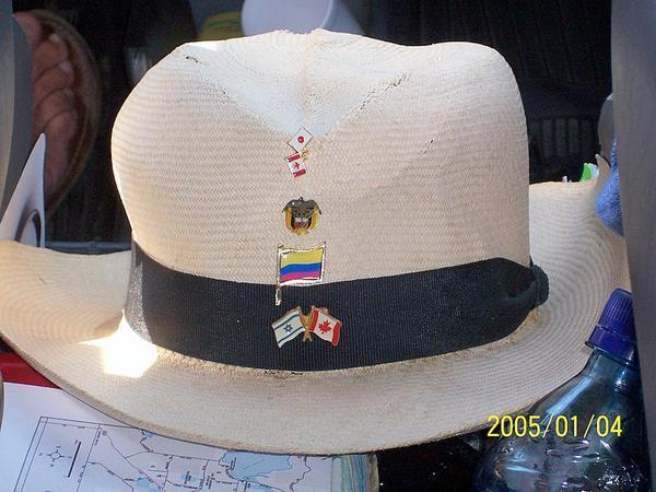 Nations on a Colombian hat