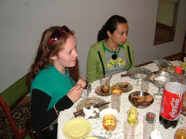 @ Miranda's host family eating