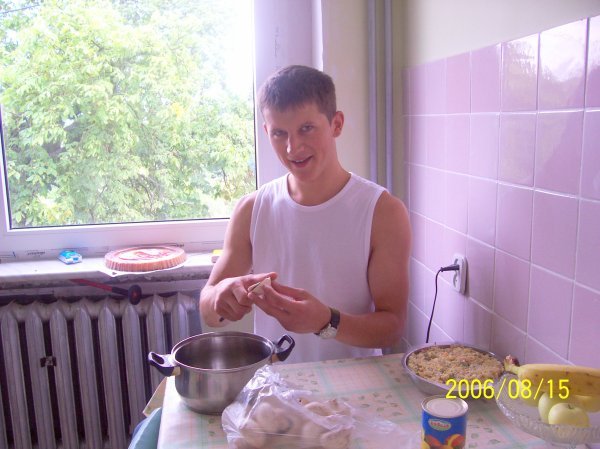 Maciej making a polish salad :)