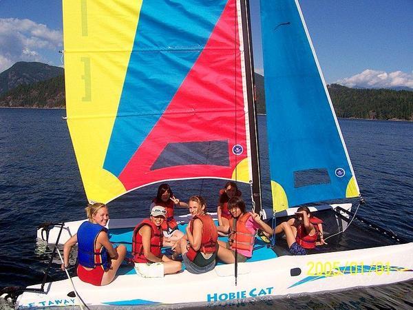 sailing in the hobie cats... an afternoon activity