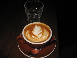 Stumptown latte art.