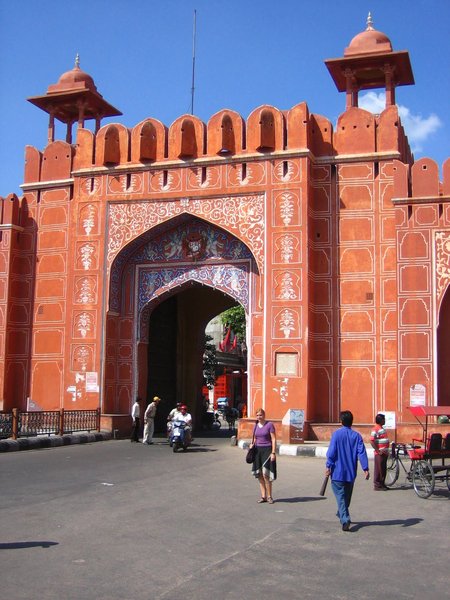 One of the gates to Pink City