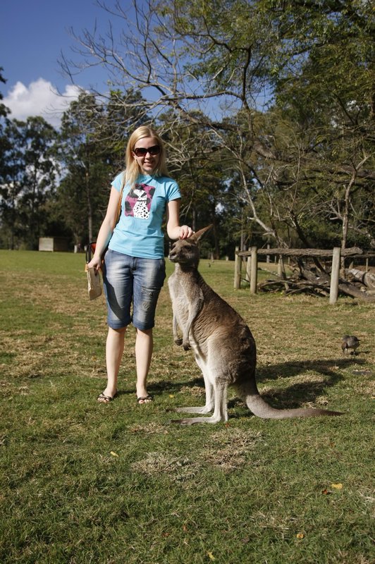 Me and the posing kangaroo