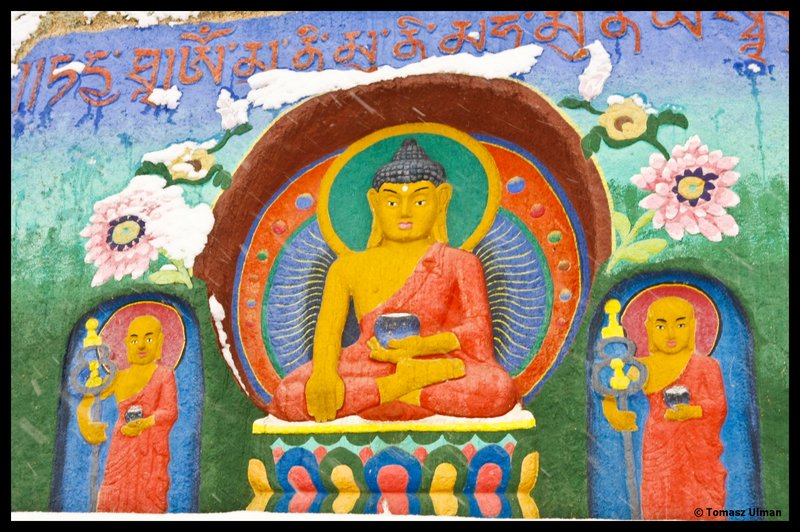 Buddha painting on the way to the Terelj Monastery