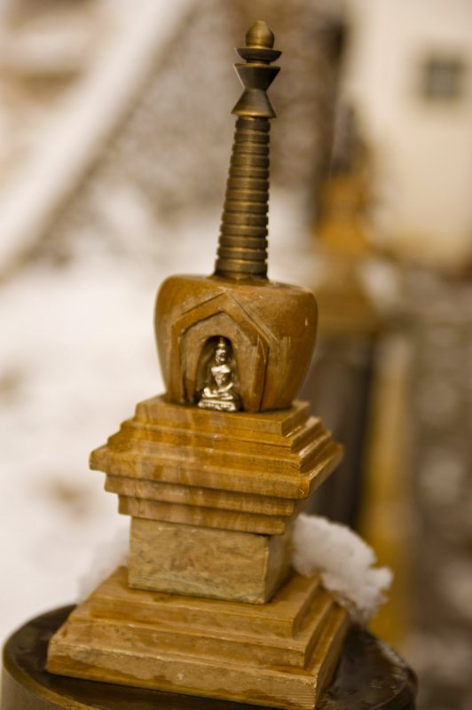 little silver Buddha decoration