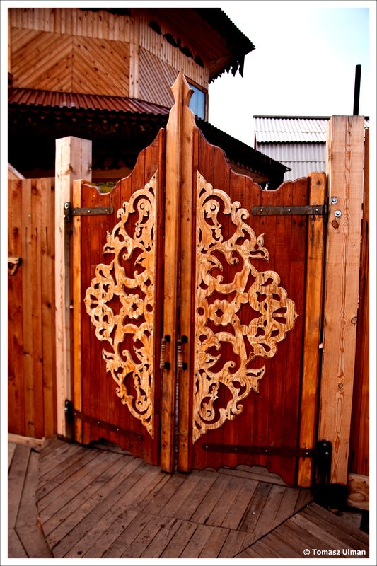 beautifully carved gate