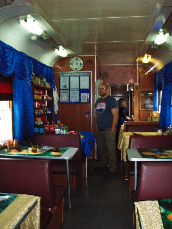 Tomek in the trains restaurant