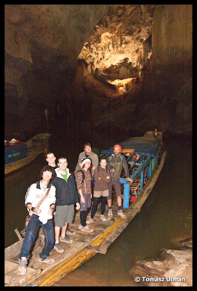 group photo in the cave