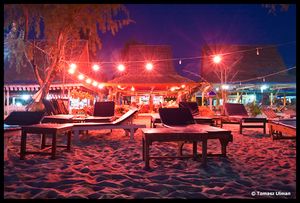 party beach in the evening