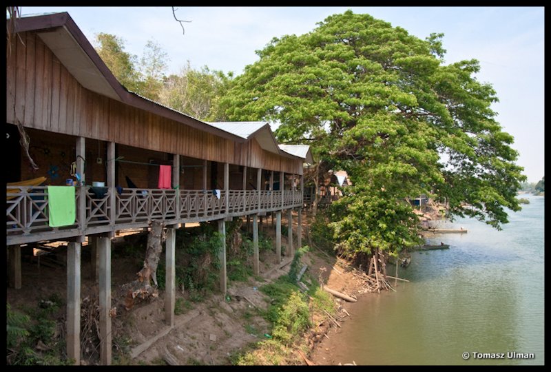 our bungalows overlooking Mekong