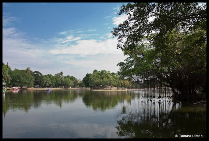 lake in the center of old Ayutthaya
