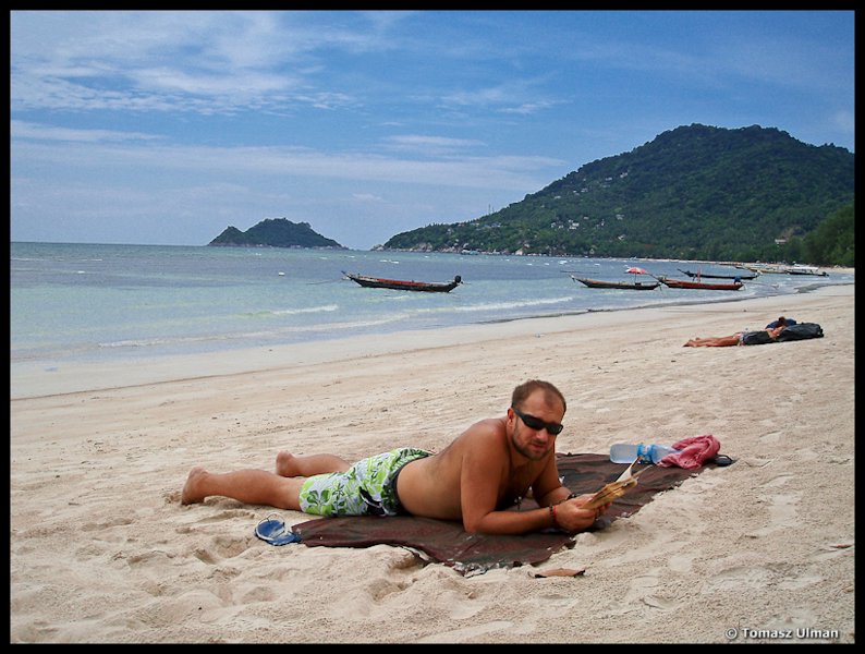Tomek enjoying Sairee Beach