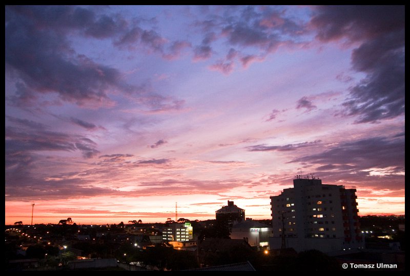 sunset over Curitiba