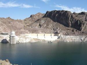 Hoover Dam from the less impressive side