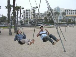 Raj& Iz on the swing things