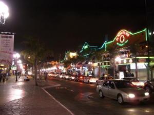 Tijuana Revolucion district at night