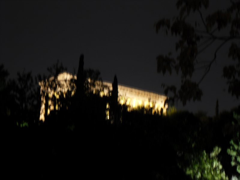 The Parthenon at night